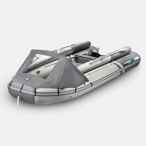Надувная лодка GLADIATOR E380X PRO морской зеленый-белый