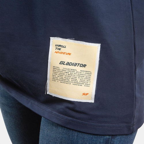 Футболка синяя Gladiator “Unroll the adventure” (S-M)