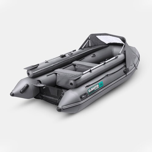 Надувная лодка GLADIATOR E380X PRO темносерый
