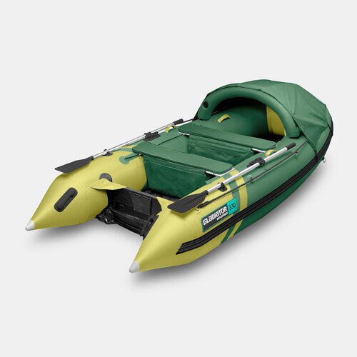Надувная лодка GLADIATOR E330PRO зелено-оливковый