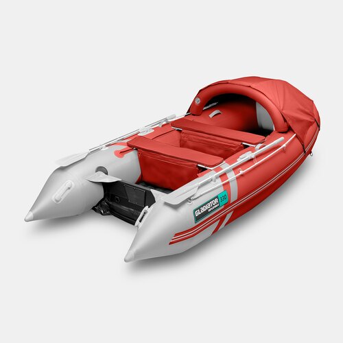 Надувная лодка GLADIATOR E330PRO красно-белый
